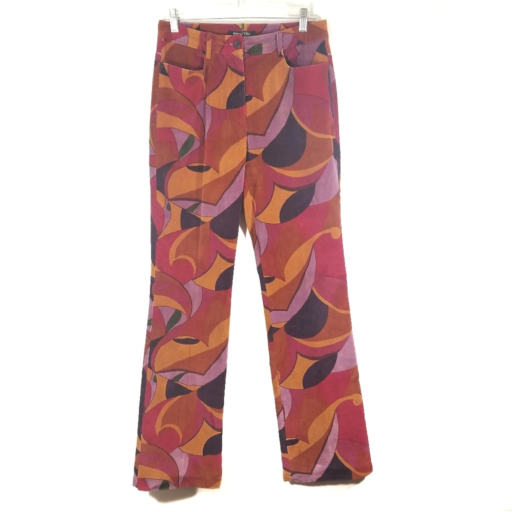 ETCETERA Multicolored Corduroy Colorblock Pant / 4